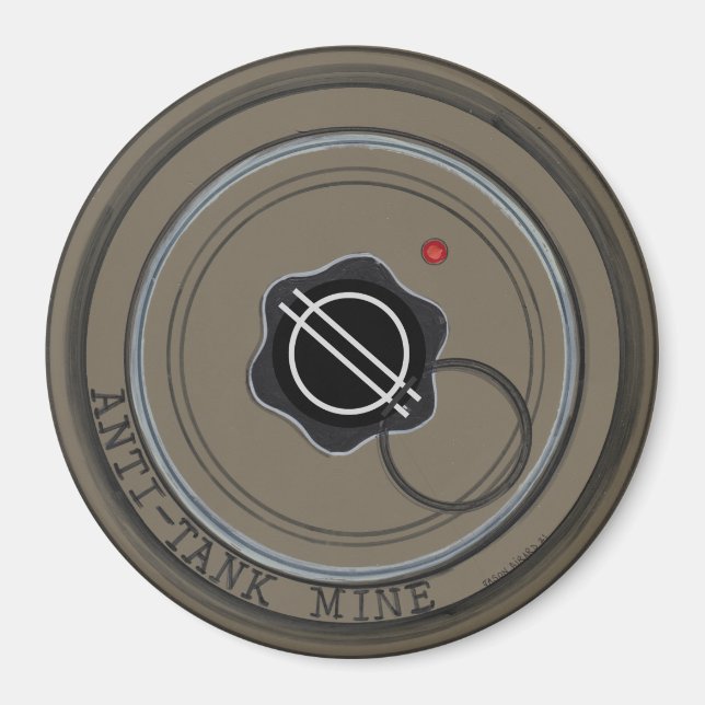 Round Anti Tank Mine Magnet (Front)