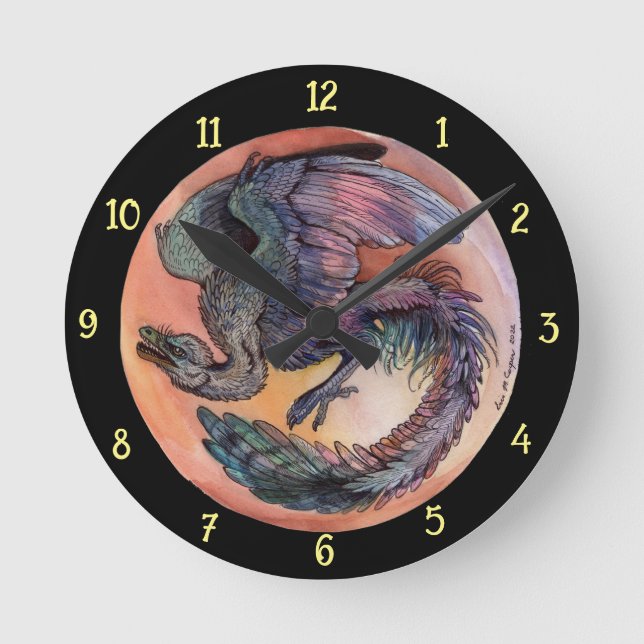 Round Archaeopteryx Clock (Front)