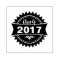 Round Badge Class Of 2017 Rubber Stamp
