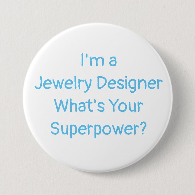 Round Badge, Large, 7.6 cm (3") Jewelry Designer 7.5 Cm Round Badge (Front)