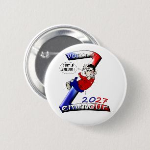 Round Badge, Zemmour 2027 6 Cm Round Badge