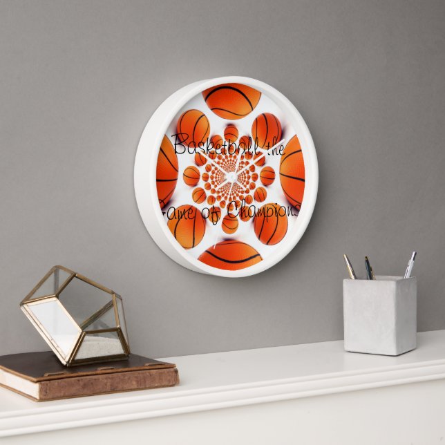 Round Basketball Wallclock (Office)