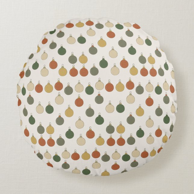 Round Baubles Pattern			 Round Cushion (Front)