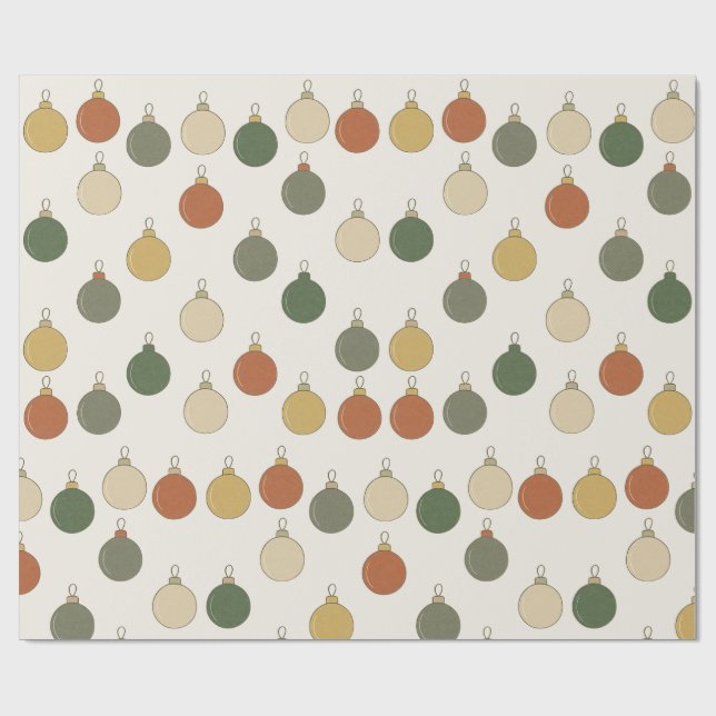 Round Baubles Pattern			 Wrapping Paper (Flat)