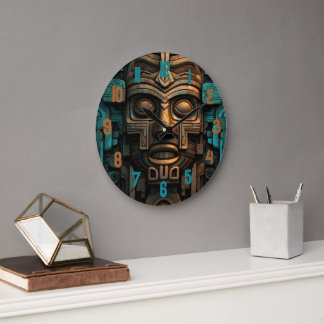 Round Black Wooden Frame Clock