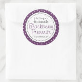 Round blackberry preserve or jam jar food label (Bag)