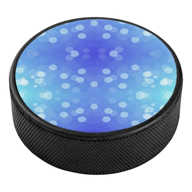 Round blue Bluetooth speaker with a front design Hockey Puck (3/4)