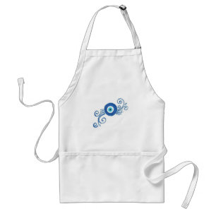 round blue evil eye standard apron