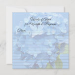 Round Blue Hydrangea Blank Advice Wedding Cards<br><div class="desc">Words of advice card for the newlyweds.  Blank blue hydrangea round or square cards with custom wording at the top.  Lines are provided for guests to leave fun words of advice for the couple.  Choose round or square cards - will come with white envelopes.</div>