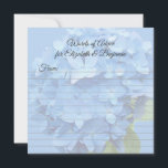Round Blue Hydrangea Blank Advice Wedding Cards<br><div class="desc">Words of advice card for the newlyweds.  Blank blue hydrangea round or square cards with custom wording at the top.  Lines are provided for guests to leave fun words of advice for the couple.  Choose round or square cards - will come with white envelopes.</div>