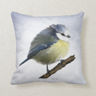 Round Bluetit Cushion