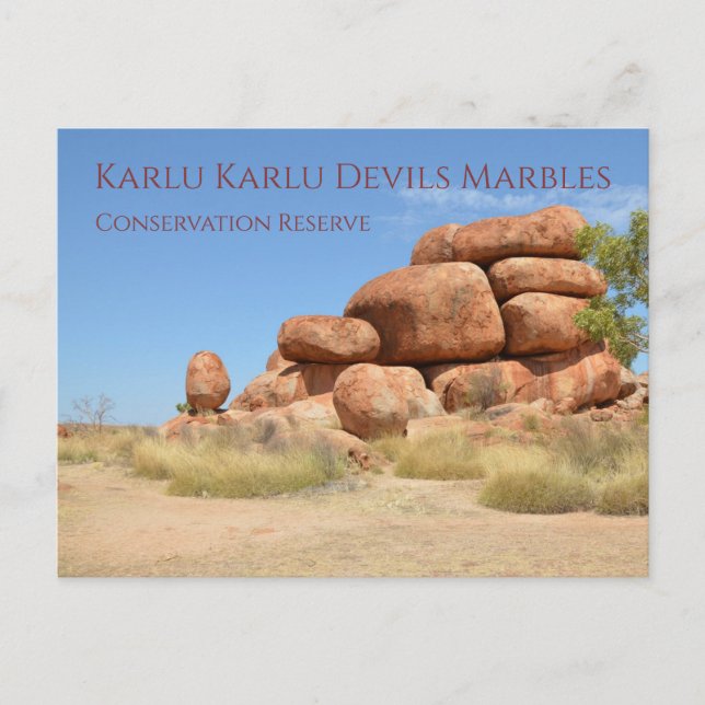Round Boulders, Karlu Karlu, Devils Marbles Postcard (Front)