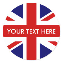 Round British Union Jack stickers | envelope seals