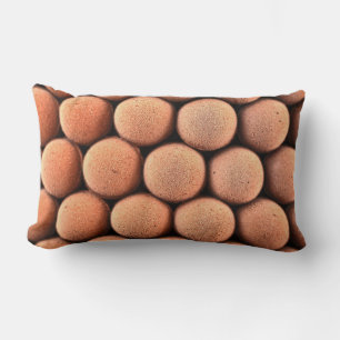 Round brown balls lumbar cushion