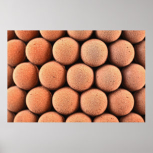 Round brown balls poster