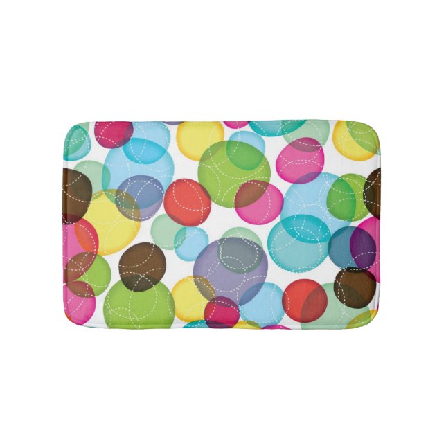 Round bubbles kids pattern 2 bath mat (Front)