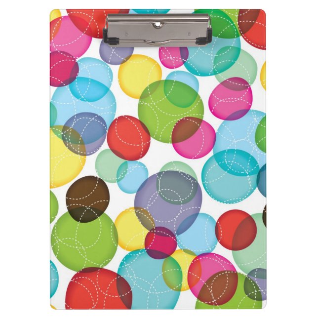 Round bubbles kids pattern 2 clipboard (Front)