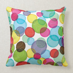 Round bubbles kids pattern 2 cushion