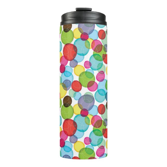 Round bubbles kids pattern 2 thermal tumbler (Front)