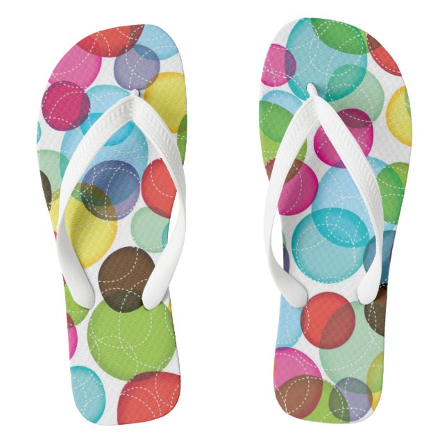 Round bubbles kids pattern 2 thongs (Footbed)
