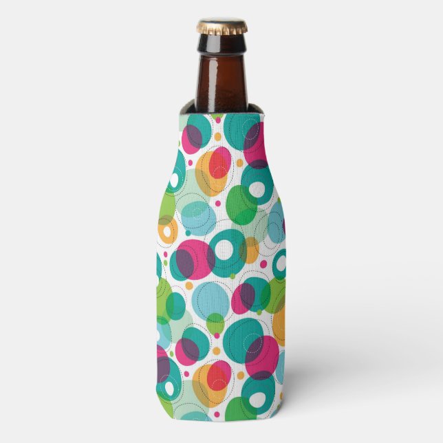 Round bubbles kids pattern bottle cooler (Bottle Front)