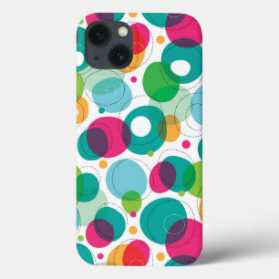 Round bubbles kids pattern iPhone 13 case