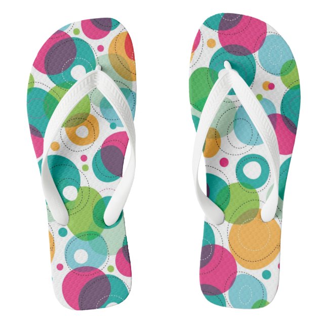 Round bubbles kids pattern thongs (Footbed)