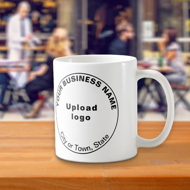 Round Business Brand on Mug (Round business brand on mug)