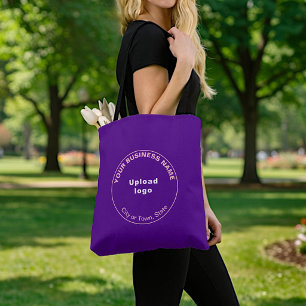 Round Business Brand Purple Tote Bag
