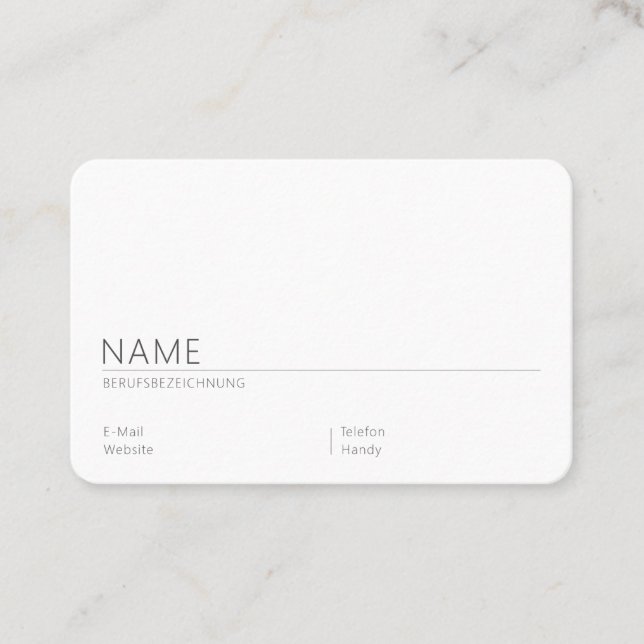 Round Business Card Self-Design - Template (Front)