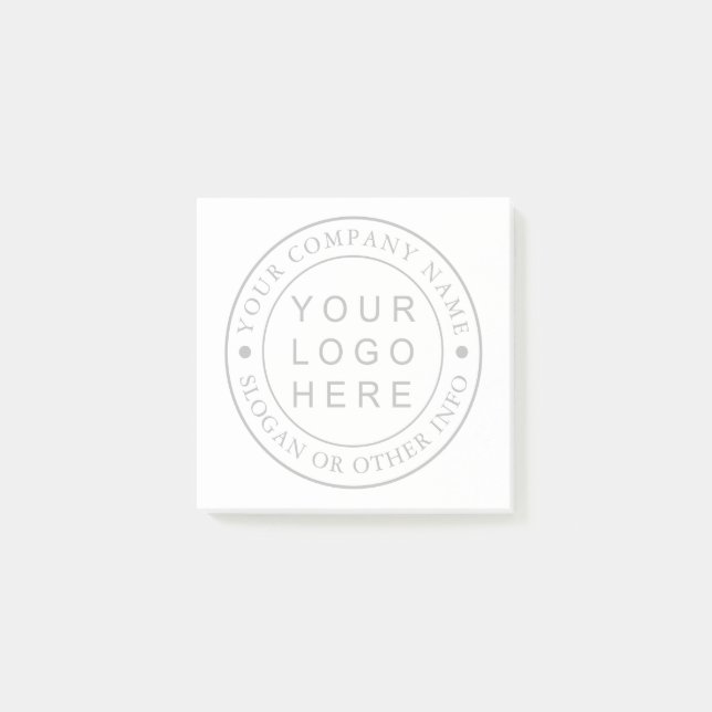 Round Business Logo Custom  Post-it Notes (Front)