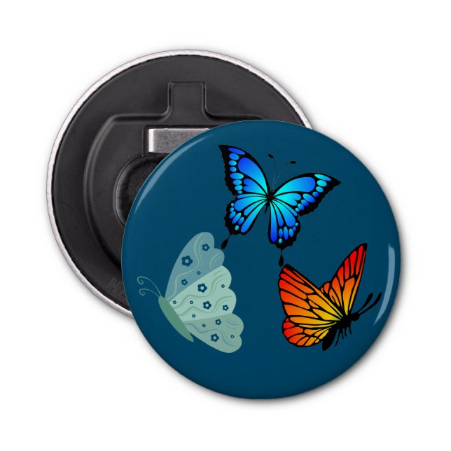 round butterfly bottles bottle opener (Front)