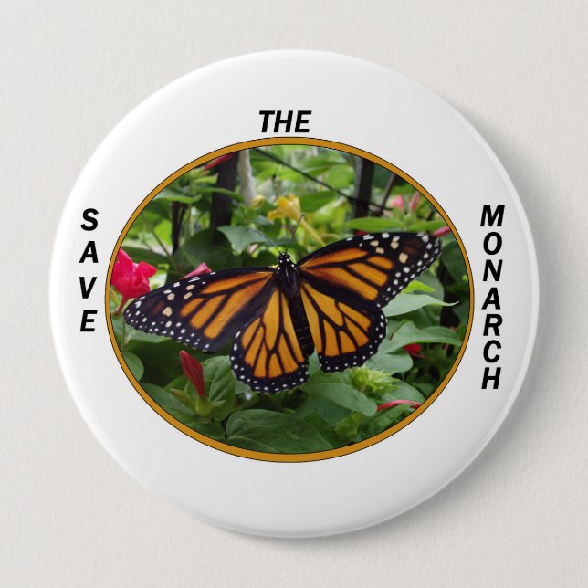 Round Button 4 Inch,Monarch Style #5 (Front)