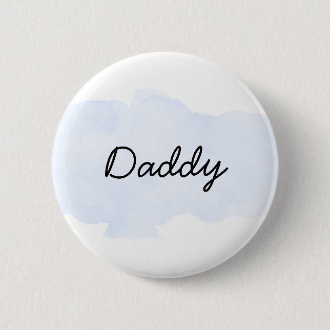 Round Button for daddy with blue cloud (Front)