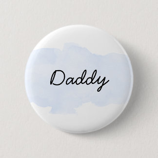 Round Button for daddy with blue cloud
