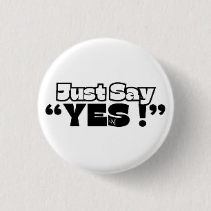 Round Button : Just Yes (white)