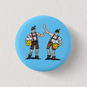 Round Button Lederhosen Bavarians Beer