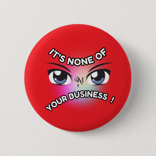 Round Button : None of Yours (red)