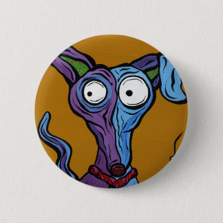 Round Button Pop Art Dog