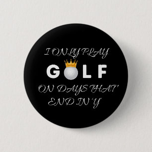 Round Button with golf design