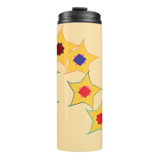 round candle stars designed.. thermal tumbler (Front)