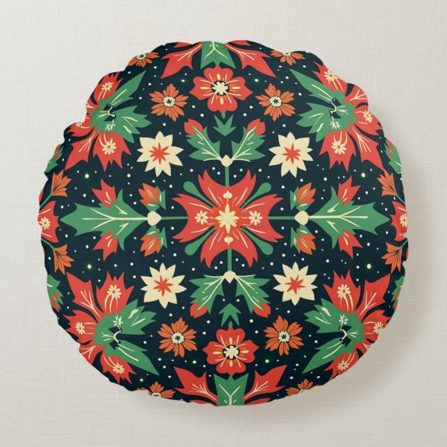Round Christmas Cushion (Front)