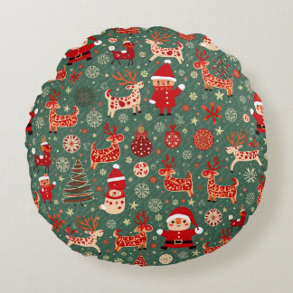 Round Christmas Cushion