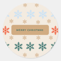 Round Christmas stickers