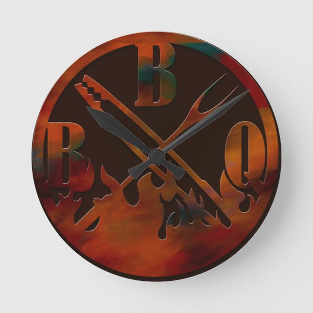 Round clock BBQ time (Front)