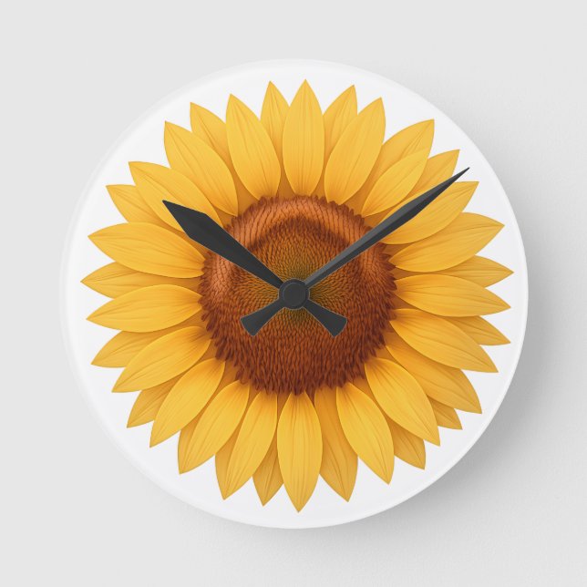 Round Clock - Sunflower (Front)
