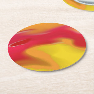 Round Coaster Marble 5 Art Design Set