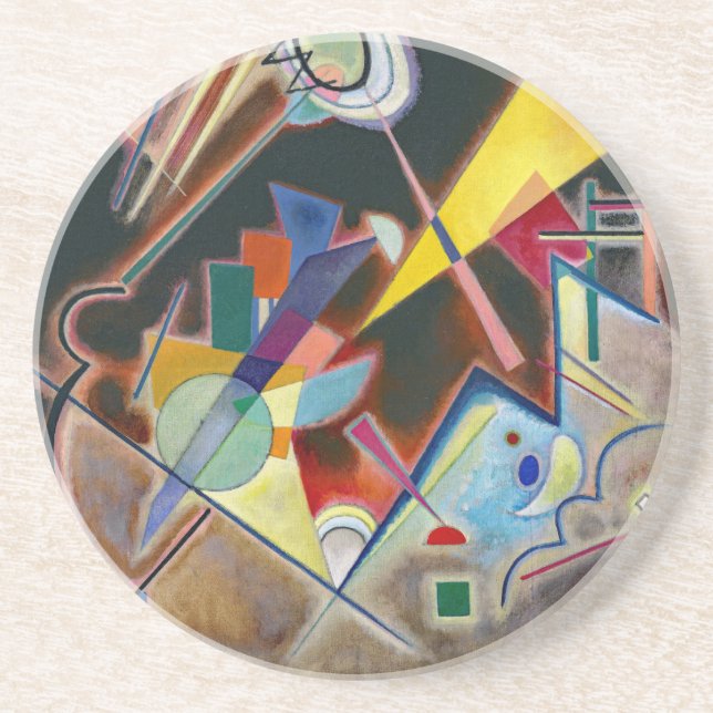 ROUND COASTER - "Tiefes Braun" - Kandinsky (Front)
