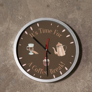 ROUND COFFEE BREAK LARGE CLOCK