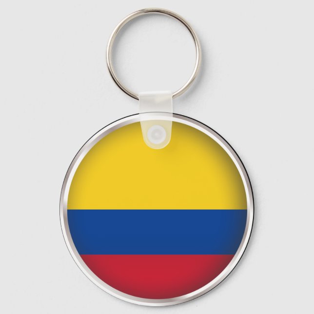 Round Colombia Key Ring (Front)